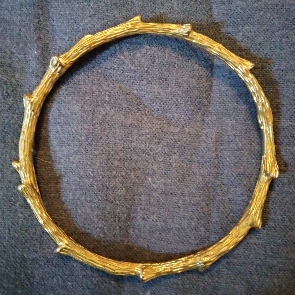 3 for💲25🌟gold-tone bangle bracelet branch twig thorn nature fairy elf style